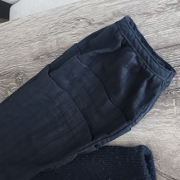 Madewell Weavemix Mockneck Bubble-Sleeve Ribbed Top Small Black - Picture 5 of 14